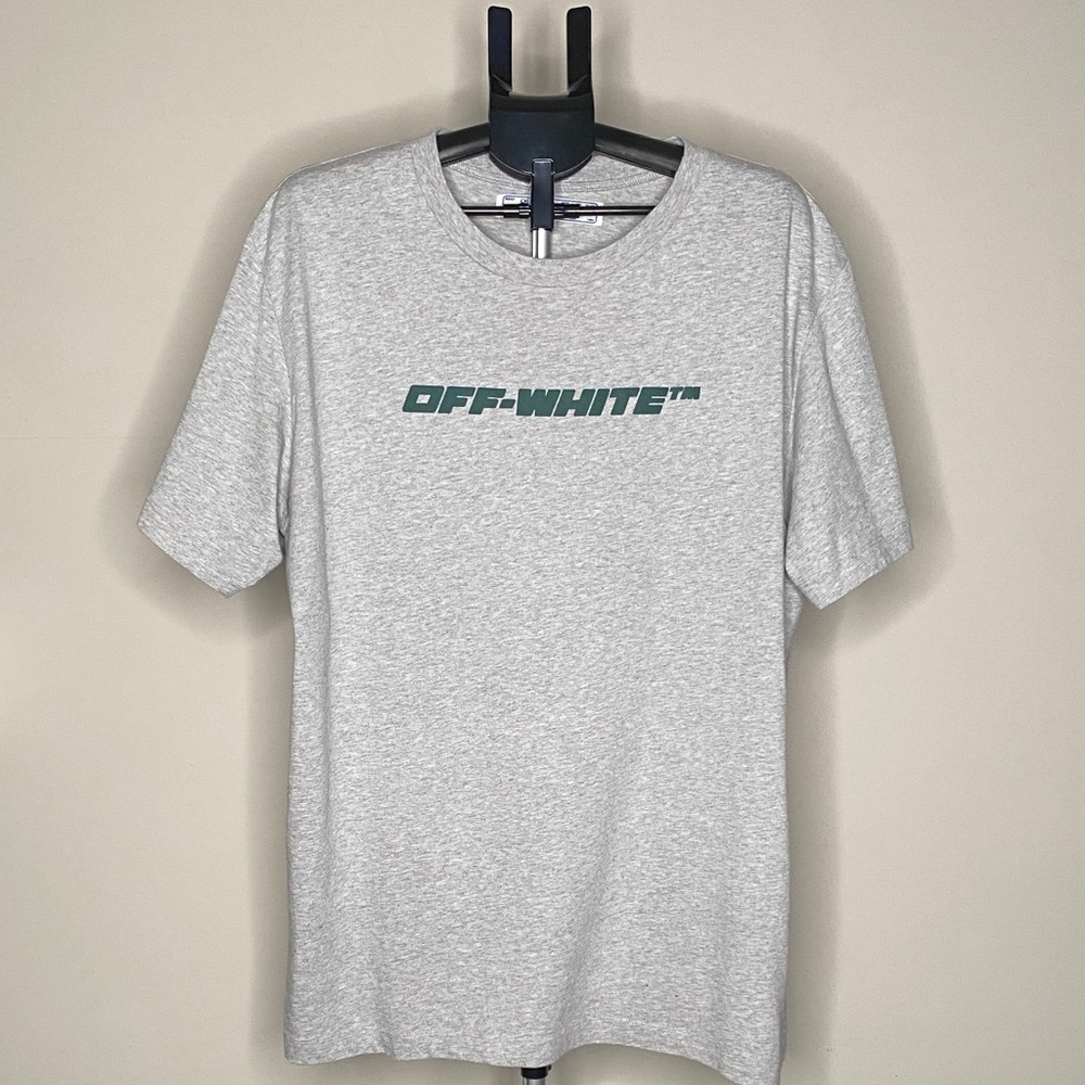 Off-White Heather Gray Short Sleeve Tee